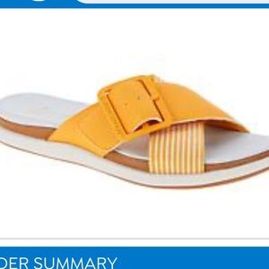 11W Clark’s NWT Yellow/Yellow White stripes Stretches (not a working buckle)